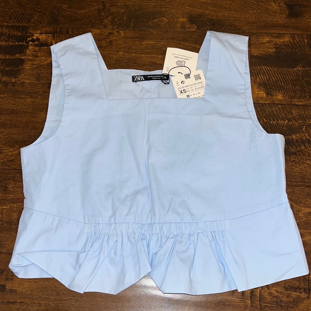Light blue Zara top